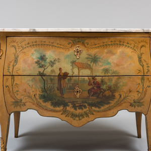 Louis XV Style Gilt-Bronze-Mounted Painted Commode