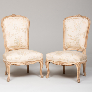 Pair of Louis XV Style Painted Chaufeusses