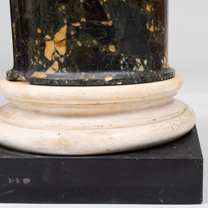 Italian Marble Bust of Sabina Wife of Hadrian, on a Marble and Scagliola Pedestal, After the Antique