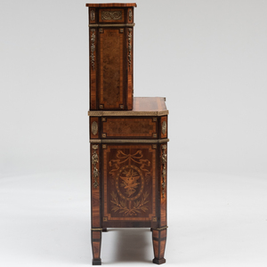 Louis XVI Style Gilt-Bronze-Mounted Tulipwood and Kingwood Marquetry Bonheur du Jour