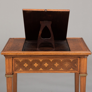 Louis XVI Burlwood, Mahogany and Fruitwood Parquetry Lady's Writing Desk