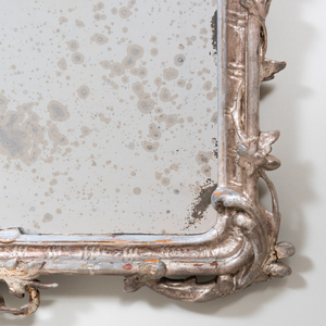Pair of Continental Rococo Style Silver-Gilt Mirrors, Possibly Danish or German