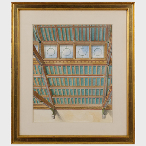 French School: Projet de devanture; Ceiling Design; and Building Facade