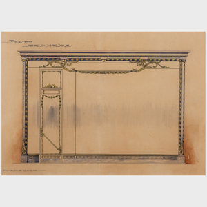 French School: Projet de devanture; Ceiling Design; and Building Facade