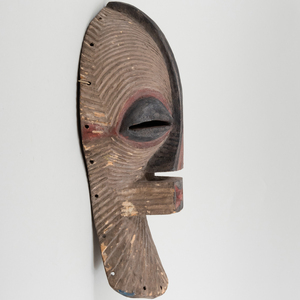Large African Painted and Carved Ceremonial Mask