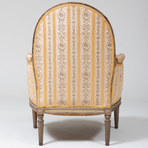 Louis XVI Style Painted Bergère, in the Manner of Claude Sené
