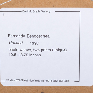 Fernando Bengoechea (1965-2004): Untitled