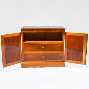 North European Mahogany and Birch Side Cabinet, Possibly French
