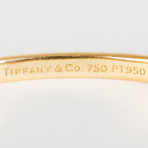 Tiffany & Co. 18k Gold, Platinum and Diamond Etoile Bangle