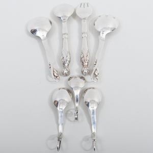 Group of Georg Jensen Silver Serving Pieces