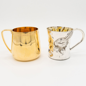 Two Silver Child's Mugs