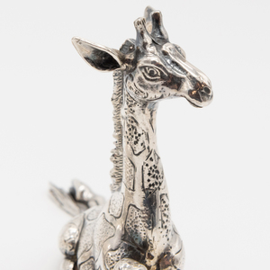 Buccellati Silver Giraffe and a Reed & Barton Silver Plate Turtle