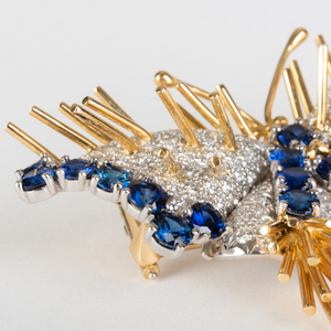 Schlumberger for Tiffany & Co. Platinum, 18k Gold, Sapphire and Diamond Butterfly Brooch