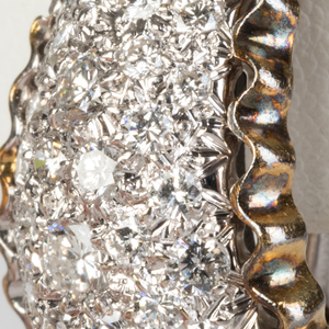 Pair of Gold and Diamond Earrings