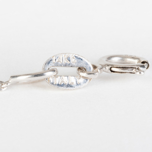 Pair of Georg Jensen Sterling Silver and Diamond Infinity Earrings and a 14k White Gold Necklace with  Diamond Pendant