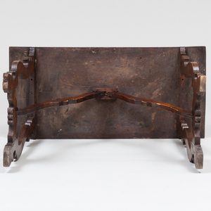 Spanish Baroque Walnut Trestle Table
