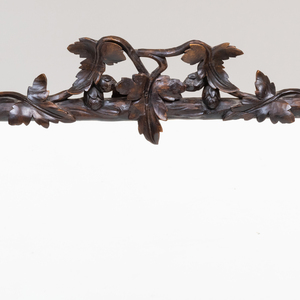 Victorian Rustic Foliate and Faux Bois Carved Mirror