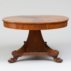 Continental Walnut Center Table