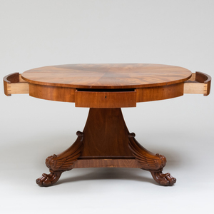 Continental Walnut Center Table