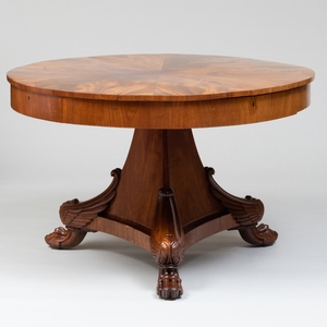 Continental Walnut Center Table