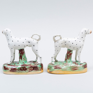 Pair of Staffordshire Models of Dalmations
