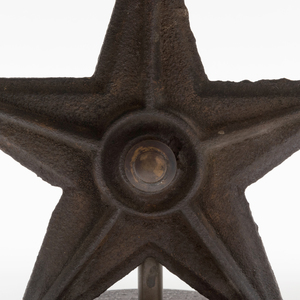 Pair of Cast Metal Star Form Lamps and Shades