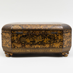 Chinese Export Lacquer Sewing Box
