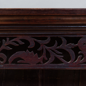 George III Rustic Carved Oak Hanging Shelf