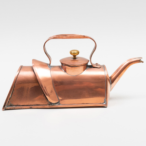 Group of Nine Copper Pitchers, Most English