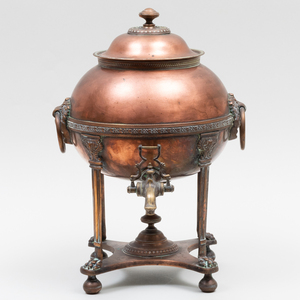 Three Copper Hot Water Urns