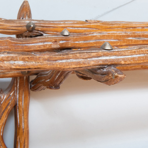 Carved Faux Bois Hanging Clothes Rack