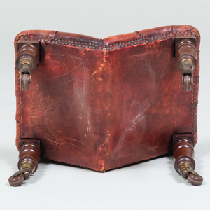 Victorian Mahogany and Tufted Leather Gout Stool