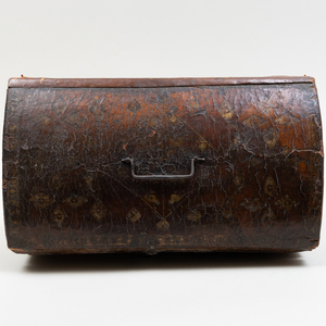 Leather Covered Table Casket and an Embossed Paper Table Casket