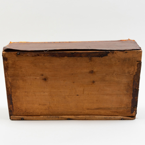 Leather Covered Table Casket and an Embossed Paper Table Casket