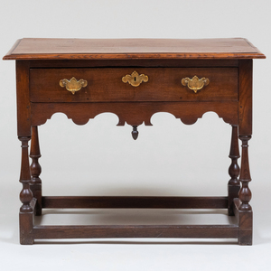 Charles II Style Rustic Oak Side Table