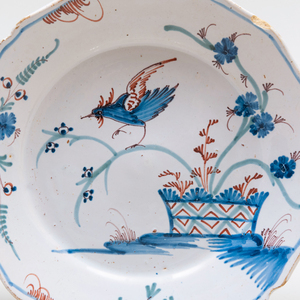 Pair of Continental Faience Plates