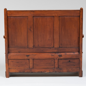 George III Rustic Pine Box Settle