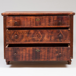 Victorian Faux Grain Painted Pine Chest of Drawers