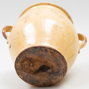 Group of Four Glazed Earthenware Cannisters and Four Covers, Probably American 
