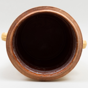Group of Four Glazed Earthenware Cannisters and Four Covers, Probably American 