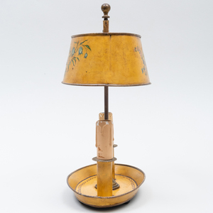 Yellow Tôle Candlestick Lamp
