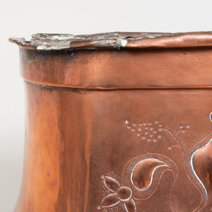 Rustic Copper and Fruitwood Lavabo
