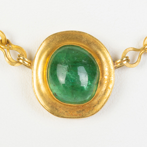 22k Gold and Emerald Necklace