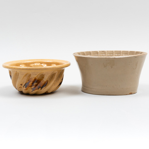 Two Glazed Earthenware Molds, Possibly English