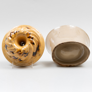 Two Glazed Earthenware Molds, Possibly English