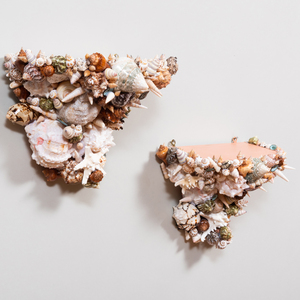 Pair of Shell Encrusted Wall Brackets