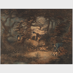 English School: Hunting Scenes: A Group of Four