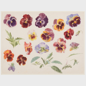 Attributed to R.A. Foster (1898-1939): Carnations; and Pansies