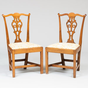 Pair of Federal Cherry Side Chairs, New England