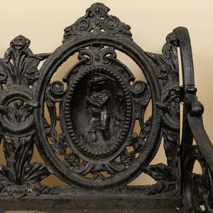 Victorian Painted Cast-Iron and Wood Garden Bench